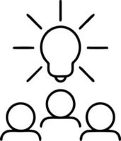 Idea solution icon symbol vector image. Illustration of the creative innovation concept design. EPS 10