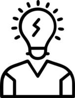 Idea solution icon symbol vector image. Illustration of the creative innovation concept design. EPS 10