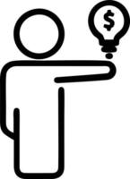 Idea solution icon symbol vector image. Illustration of the creative innovation concept design. EPS 10