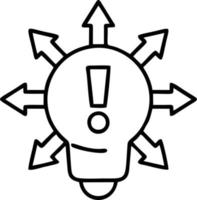 Idea solution icon symbol vector image. Illustration of the creative innovation concept design. EPS 10