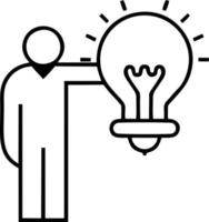 Idea solution icon symbol vector image. Illustration of the creative innovation concept design. EPS 10