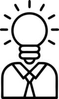 Idea solution icon symbol vector image. Illustration of the creative innovation concept design. EPS 10