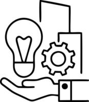 Idea solution icon symbol vector image. Illustration of the creative innovation concept design. EPS 10