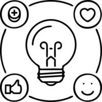 Idea solution icon symbol vector image. Illustration of the creative innovation concept design. EPS 10