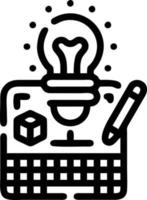 Idea solution icon symbol vector image. Illustration of the creative innovation concept design. EPS 10