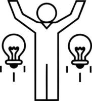 Idea solution icon symbol vector image. Illustration of the creative innovation concept design. EPS 10