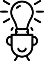 Idea solution icon symbol vector image. Illustration of the creative innovation concept design. EPS 10