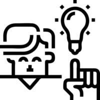 Idea solution icon symbol vector image. Illustration of the creative innovation concept design. EPS 10