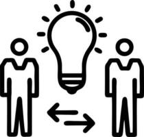 Idea solution icon symbol vector image. Illustration of the creative innovation concept design. EPS 10