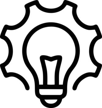 Idea solution icon symbol vector image. Illustration of the creative innovation concept design. EPS 10