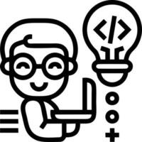 Idea solution icon symbol vector image. Illustration of the creative innovation concept design. EPS 10