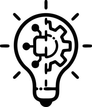 Idea solution icon symbol vector image. Illustration of the creative innovation concept design. EPS 10