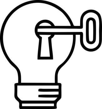 Idea solution icon symbol vector image. Illustration of the creative innovation concept design. EPS 10