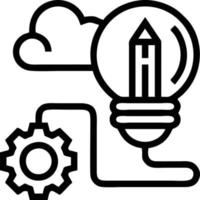 Idea solution icon symbol vector image. Illustration of the creative innovation concept design. EPS 10