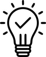 Idea solution icon symbol vector image. Illustration of the creative innovation concept design. EPS 10