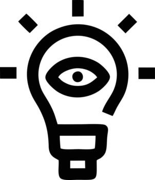 Idea solution icon symbol vector image. Illustration of the creative innovation concept design. EPS 10