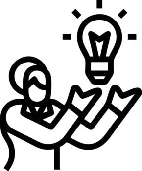 Idea solution icon symbol vector image. Illustration of the creative innovation concept design. EPS 10