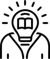 Idea solution icon symbol vector image. Illustration of the creative innovation concept design. EPS 10