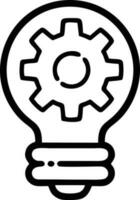 Idea solution icon symbol vector image. Illustration of the creative innovation concept design. EPS 10