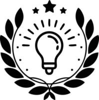 Idea solution icon symbol vector image. Illustration of the creative innovation concept design. EPS 10