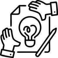 Idea solution icon symbol vector image. Illustration of the creative innovation concept design. EPS 10