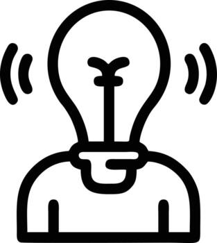 Idea solution icon symbol vector image. Illustration of the creative innovation concept design. EPS 10