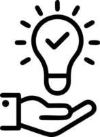 Idea solution icon symbol vector image. Illustration of the creative innovation concept design. EPS 10