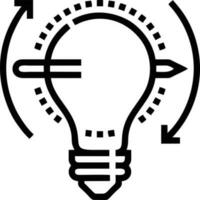 Idea solution icon symbol vector image. Illustration of the creative innovation concept design. EPS 10