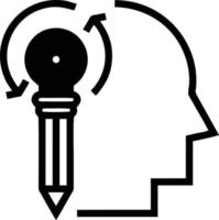 Idea solution icon symbol vector image. Illustration of the creative innovation concept design. EPS 10