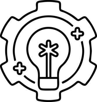 Idea solution icon symbol vector image. Illustration of the creative innovation concept design. EPS 10
