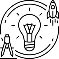 Idea solution icon symbol vector image. Illustration of the creative innovation concept design. EPS 10