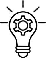 Idea solution icon symbol vector image. Illustration of the creative innovation concept design. EPS 10