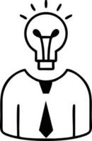 Idea solution icon symbol vector image. Illustration of the creative innovation concept design. EPS 10