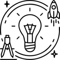 Idea solution icon symbol vector image. Illustration of the creative innovation concept design. EPS 10