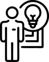 Idea solution icon symbol vector image. Illustration of the creative innovation concept design. EPS 10