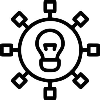 Idea solution icon symbol vector image. Illustration of the creative innovation concept design. EPS 10