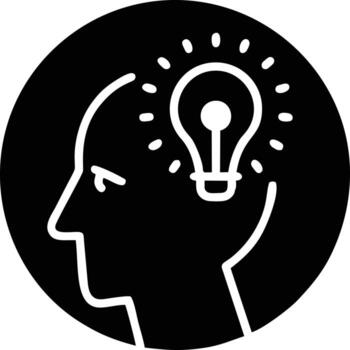 Idea solution icon symbol vector image. Illustration of the creative innovation concept design. EPS 10