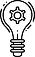 Idea solution icon symbol vector image. Illustration of the creative innovation concept design. EPS 10