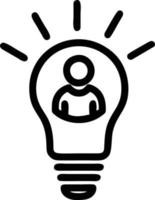 Idea solution icon symbol vector image. Illustration of the creative innovation concept design. EPS 10