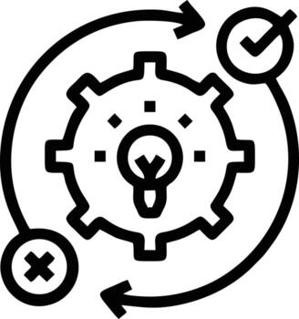 Idea solution icon symbol vector image. Illustration of the creative innovation concept design. EPS 10
