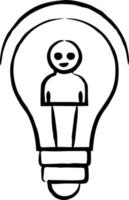 Idea solution icon symbol vector image. Illustration of the creative innovation concept design. EPS 10