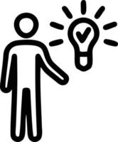 Idea solution icon symbol vector image. Illustration of the creative innovation concept design. EPS 10