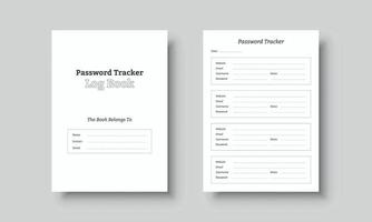 contraseña rastreador cuaderno para social medios de comunicación vector