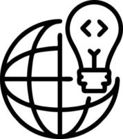 Idea solution icon symbol vector image. Illustration of the creative innovation concept design. EPS 10