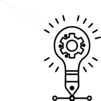Idea solution icon symbol vector image. Illustration of the creative innovation concept design. EPS 10