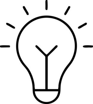 Idea solution icon symbol vector image. Illustration of the creative innovation concept design. EPS 10