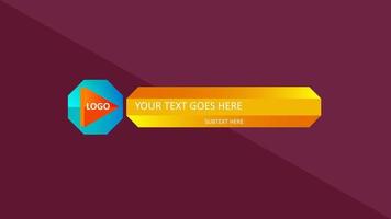 Lower Third Hexagon vector