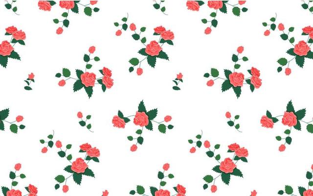 Abstract pink rose seamless pattern. Beautiful scatter of rose flower