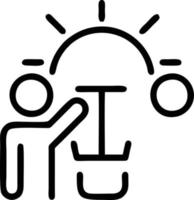 Idea solution icon symbol vector image. Illustration of the creative innovation concept design. EPS 10