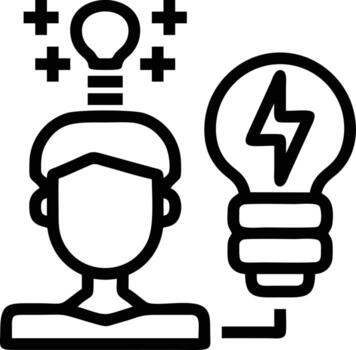 Idea solution icon symbol vector image. Illustration of the creative innovation concept design. EPS 10